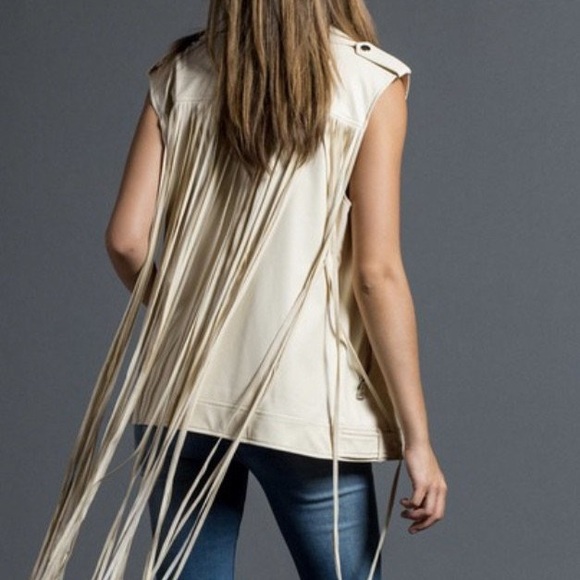 PU Fringe Vest - Picture 2 of 8